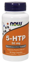 Now Foods 5-HTP 50 mg, 90 kapslit