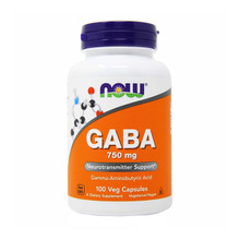 Now GABA, 750 mg, 100 kapslit