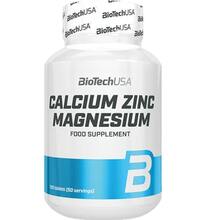 BioTech USA Calcium Zinc Magnesium, 100 tabletti