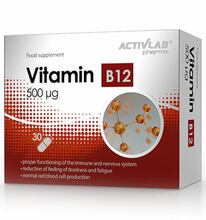 ActivLab Vitamin B12 500 mcg, 30 kapslit