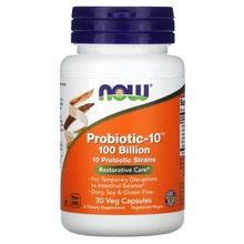 Now Foods Probiotic-10, 100 miljardit, 30 kapslit