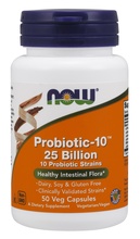 Now Foods Probiotic-10, 25 miljardit, 50 kapslit