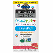 Garden of Life Dr. Formulated Probiotics Kids+ arbuusimaitseline, 30 närimistabletti
