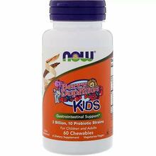 Now Foods Berry Dophilus Kids, probiootikum lastele, 60 närimistabletti