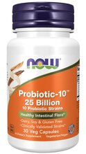 Now Foods Probiotic-10, 25 miljardit, 30 kapslit