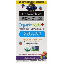 Garden of Life Dr. Formulated Probiotics Kids+ marja-kirsi maitsega, 30 närimistabletti