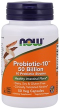 Now Foods Probiotic-10, 50 miljardit, 50 kapslit