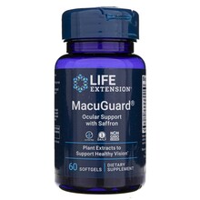 Life Extension MacuGuard silmade kaitse astaksantiiniga, 60 kapslit