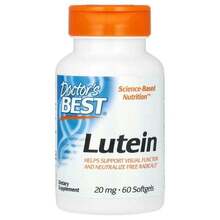 Doctor's Best luteiin koos FloraGLO-ga, 20 mg, 60 pehmekapslit
