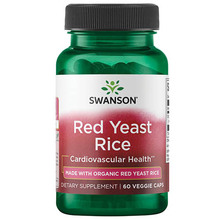 Swanson punase pärmi riisi kapslid, 600 mg, 60 kapslit