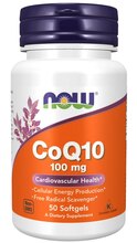 Now Foods CoQ10 100 mg, 50 kapslit