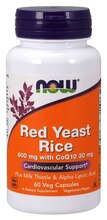 Now Foods punase pärmiga riis CoQ10-ga, 600 mg, 60 kapslit