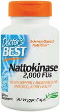 Doctor's Best Nattokinaas 2000 FUs, 90 taimset kapslit