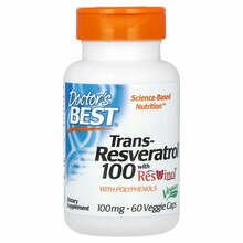 Doctor's Best Trans-Resveratrol 100 mg, 60 kapslit