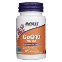 Now Foods CoQ10 viirpuumarjadega, 100 mg, 30 kapslit