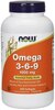 Now Foods Omega 3-6-9 1000 mg, 250 kapslit