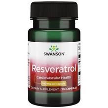 Swanson resveratrool 100 mg, 30 kapslit
