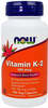 Now Foods K2-MK4-vitamiin 100 mcg, 100 kapslit