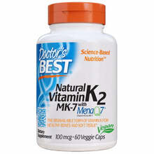 Doctor's Best K2-vitamiin MK7, 100 mcg, 60 kapslit