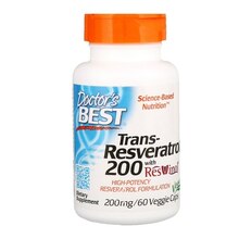 Doctor's Best Trans-Resveratrol 200 mg, 60 kapslit