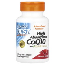 Doctor's Best CoQ10 koos BioPerine'iga, 100 mg, 60 kapslit