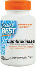 Doctor's Best lumbrokinase 20 mg, 60 kapslit