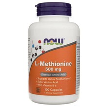Now Foods L-metioniin 500 mg, 100 kapslit
