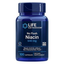 Life Extension No Flush Niacin 640 mg, 100 kapslit