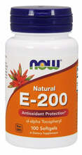 Now Foods E-vitamiin 200 RÜ, 100 kapslit