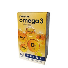 Paira Omega-3 kalaõli 1000 mg D3- ja E-vitamiiniga, 60 kapslit