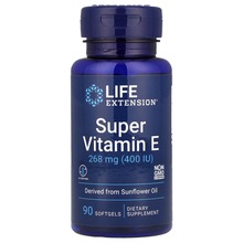 Life Extension super E-vitamiin 268 mg, 90 kapslit