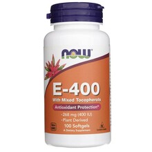 Now Foods E-vitamiin E-400 segatud tokoferoolidega, 100 kapslit