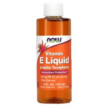 Now Foods E-vitamiin vedelal kujul d-alfa-tokoferool, 120 ml