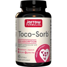 Jarrow Formulas Toco-Sorb, segatud tokotrienoolid ja E-vitamiin, 60 kapslit