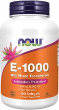 NOW Foods E-vitamiin 1000 RÜ, 100 kapslit