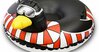 Täispuhutav kelk Fun It Penguin, 114 cm x 110 cm, valge/must
