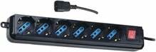 Techly IUPS-PCP-6V pikendusjuhe UPS-ile, 1,5 m, 6 pistikupesa, must