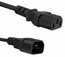 Qoltec C13/C14 toitekaabel 3m, must