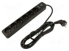 Pikendusjuhe Kerg M02520, 6 pistikut, 16A, 3m