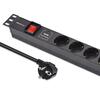 Qoltec PDU 19 1U 16A 6xSCHUKO 1.8m