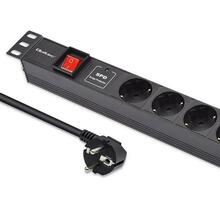 Qoltec PDU 19 1U 16A 6xSCHUKO 1.8m