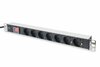 Pikendusjuhe Digitus DN-95402, 7 pistikupesa, 4000 W, 2 m, must