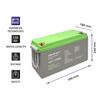 Qoltec 53078 Deep Cycle geellaku 12V 150Ah
