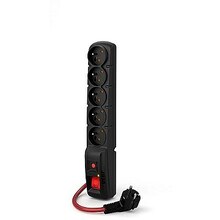Pikendusjuhe Acar F5 Power 5 pistikut 1.5m 16A, must