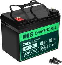 Aku Green Cell Cube AGM VRLA IP54 12 V 33 Ah