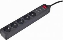 Pikendusjuhe Energenie SPG5-C-15, 5 pistikut, 4.5 m, must