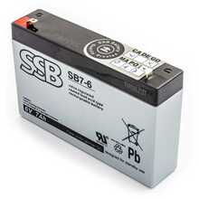SSB SB 7-6 6V, 7Ah AGM hooldusvaba aku