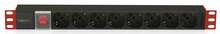 Toitejaotusplokk Techly I-CASE STRIP-81UD 8 AC pistikut, 1U, 3 m