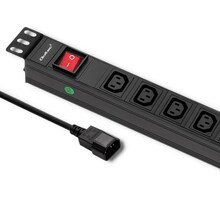 Toiteplokk Qoltec 53998 RACK 19 1U 10A PDU 8xIEC C13 2m