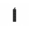 Pikendusjuhe Lanberg 4XPL 4 pistikut, 1 m, Black Edition